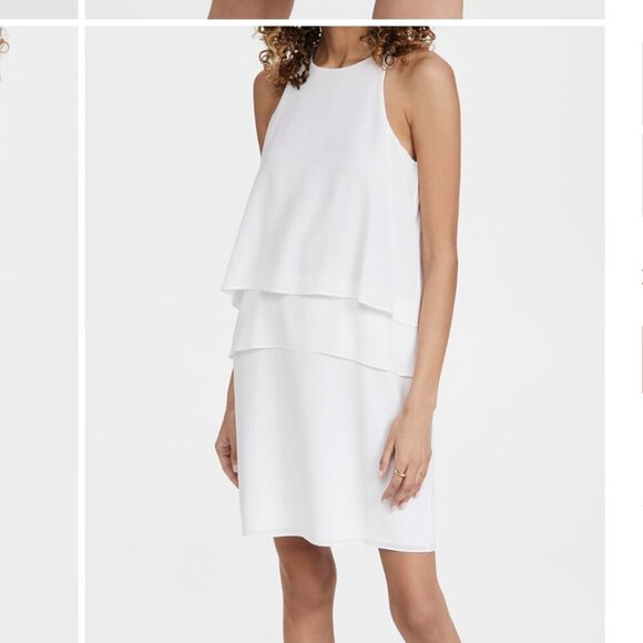 Tibi new york Solid Silk Layered Dress 100% silk 6 - Picture 2 of 15